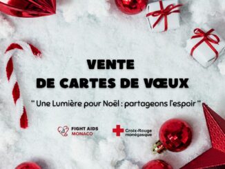 Une Lumière pour Noël Biglietti d'auguri a favore di FIGHT AIDS Monaco e Croce Rossa Monegasca