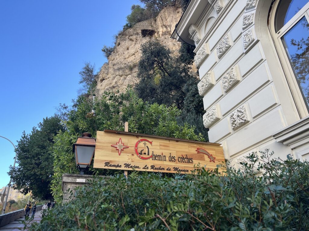 Chemin des Crèches partenza dalla Rampa Maggiore a Monaco