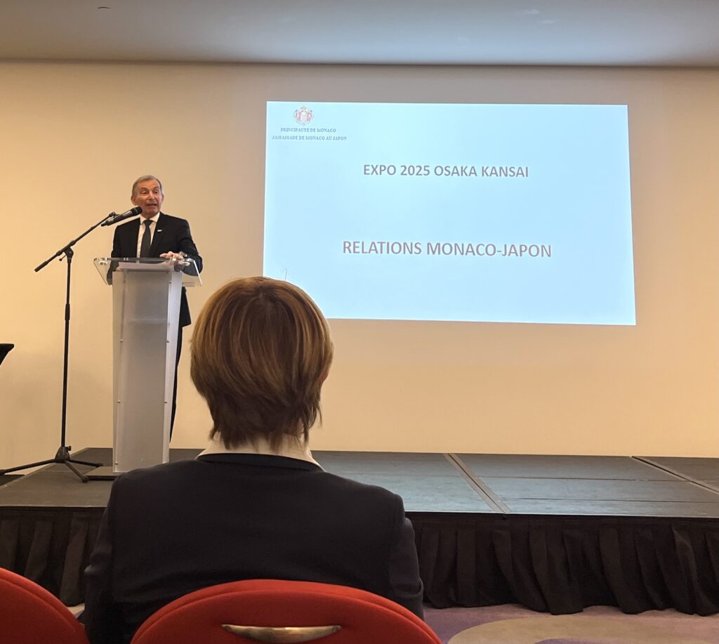 L'Ambasciatore di Monaco in Giappone Didier Gamerdinger ha spiegato tutto il lavoro di'incontri e relazioni istituzionali per creare nuovi rapporti tra mOnaco e il Giappone