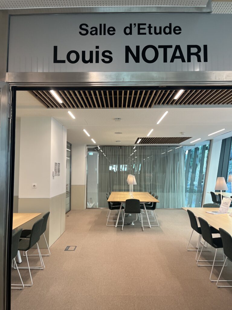 sala del silenzio , sala studi Louis notari