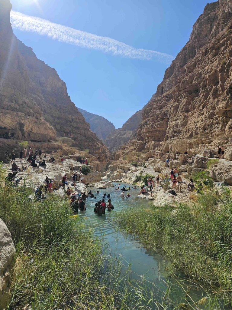 Wadi Shab canyon in Oman 