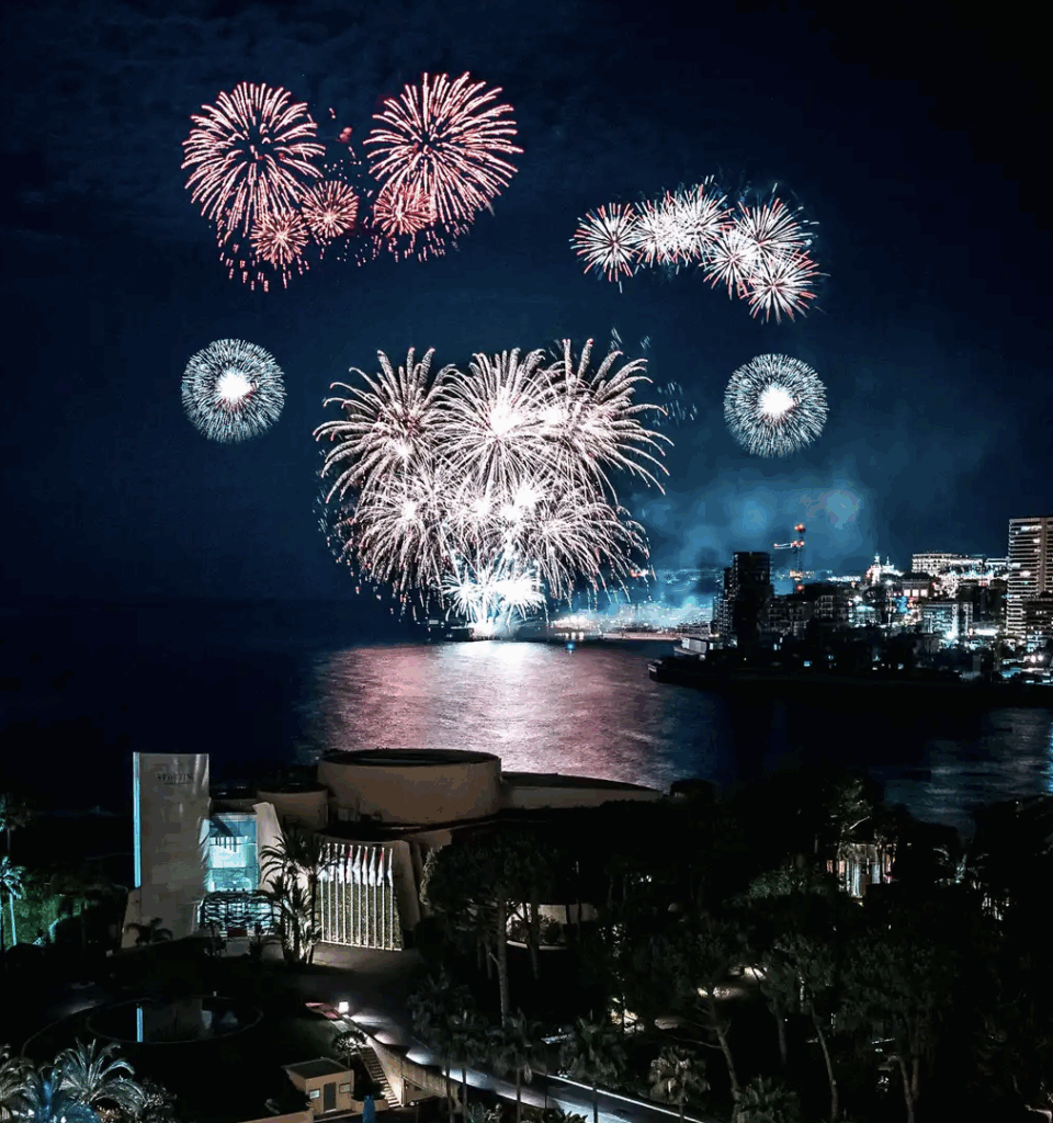 I fuochi d'artificio del Villaggio di Natale, organizzati dalla Mairie di Monaco saranno visibile in tutto il Principato