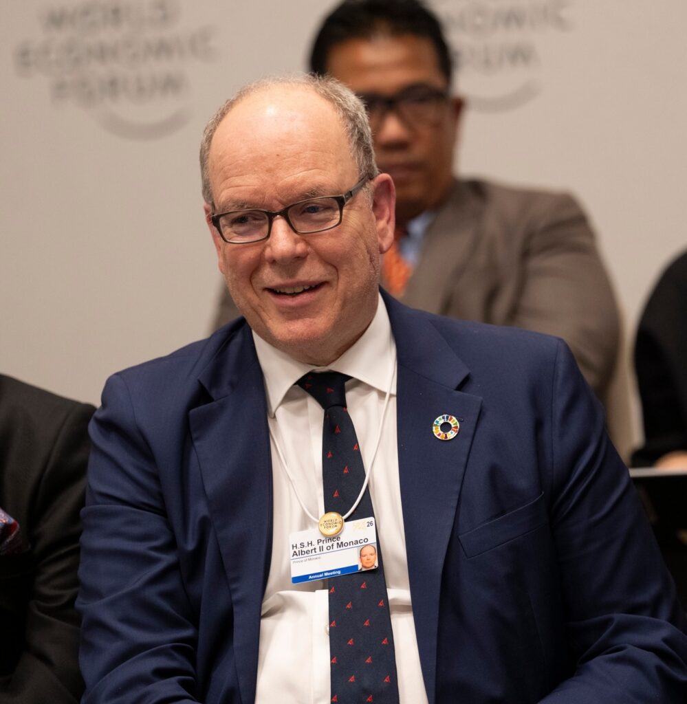 Il Principe Alberto II di Monaco si è recato a lWorld Economic Forum per parlare di Economia blu a protezione degli oceani