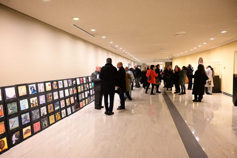 La colomba di Beli ad una mostra a New York alle Nazioni Unite