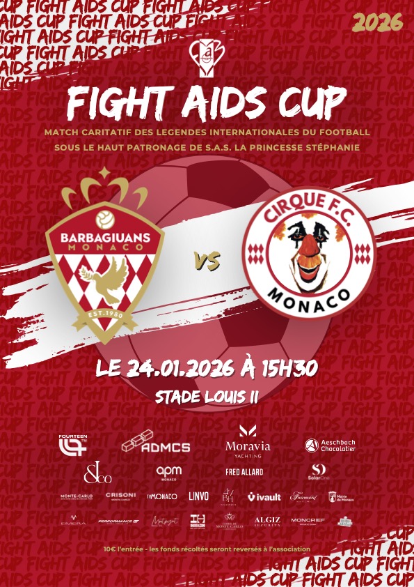 Sabato 24 gennaio allo Stade Louis II Barbagiuans e Cirque FC si sfidano in un match di beneficenza a favore di Fight AIDS Monaco.