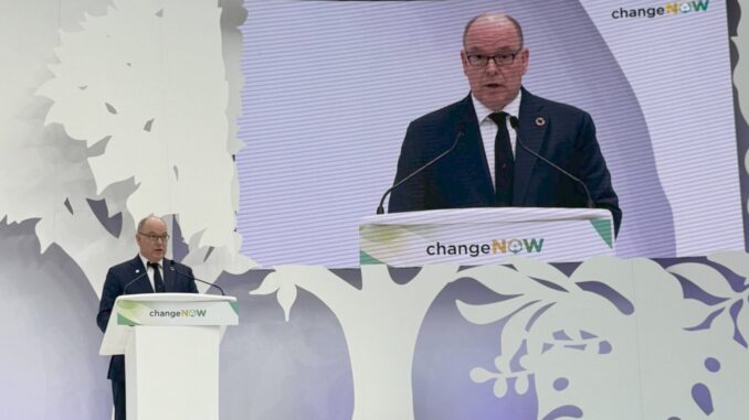 Al ChangeNOW 2026 a Parigi, il Principe Alberto II di Monaco chiede di passare alle azioni concrete per il clima e l'ambiente.