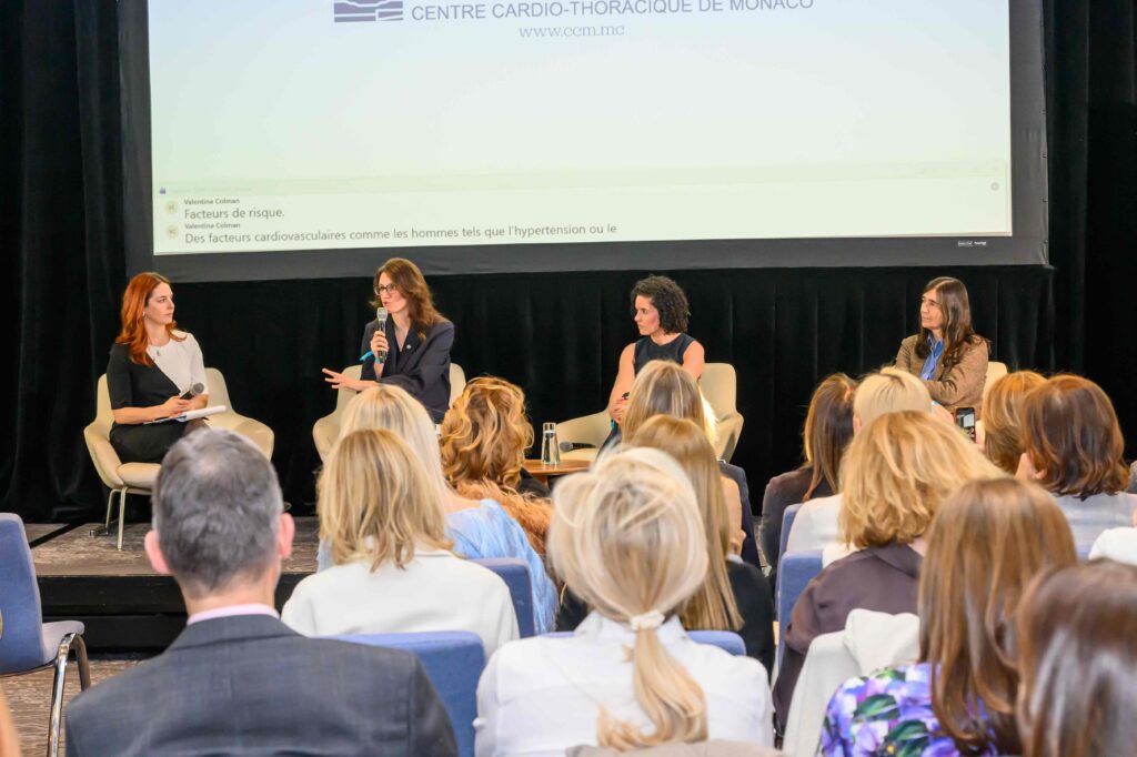 Valentina Colman ha moderato la dottoressa Helene Cerruti e le professoresse Sarah Berry e Maria Blasco al Monaco Women Forum