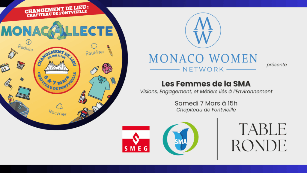 Il Monaco Women Network organizza con MonaCollecte una tavola rotonda su donne e transizione ecologica sabato 7 marzo allo Chapiteau di Fontvieille.