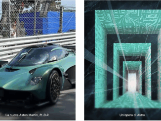 Un divano firmato David Bitton e l'artista Astro, tutto presentato allo show room di Aston Martin a Monaco