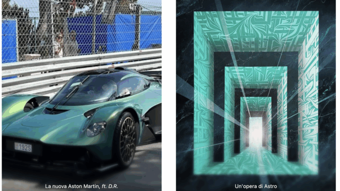 Un divano firmato David Bitton e l'artista Astro, tutto presentato allo show room di Aston Martin a Monaco