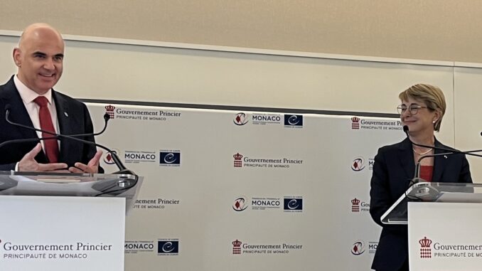 Il Segretario Generale del Consiglio d’Europa, Alain Berset e il Ministro delle Relazioni Estere e della Cooperazione Internazionale del Principato, Isabelle Berro-Amadeï, hanno incontrato i giornalisti per presentare le linee guida della prossima presidenza monegasca del Comitato dei Ministri.