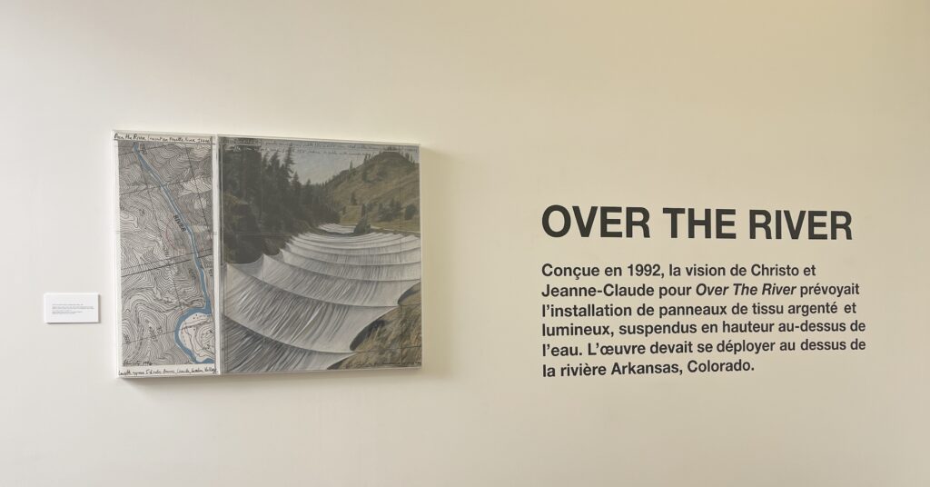 Over the River di CHristo. e Jeanne-Claude alal galleria Ribolzi