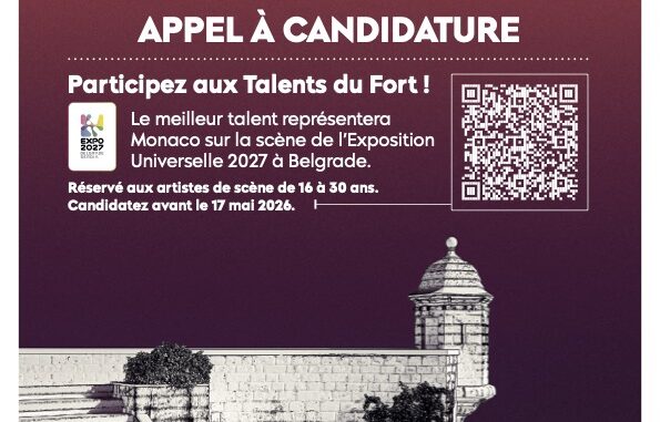 Il 10 luglio torna a Monaco “Les Talents du Fort”: artisti tra i 16 e i 30 anni potranno esibirsi e concorrere per rappresentare Monaco all’Expo 2027 di Belgrado.