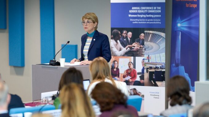 Al Consiglio d’Europa: Isabelle Berro-Amadeï sottolinea l'importanza delle donne nei processi di pace e riconciliazione.