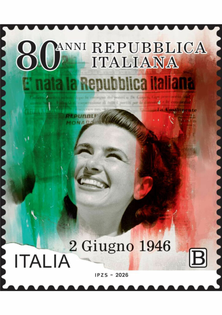 Nella foto il francobollo che ritrae Anna Iberti aveva 24 anni all'epoca. Scelta fra diverse candidate divenne il volto della Repubblica Italiana, morì nel 1997.
