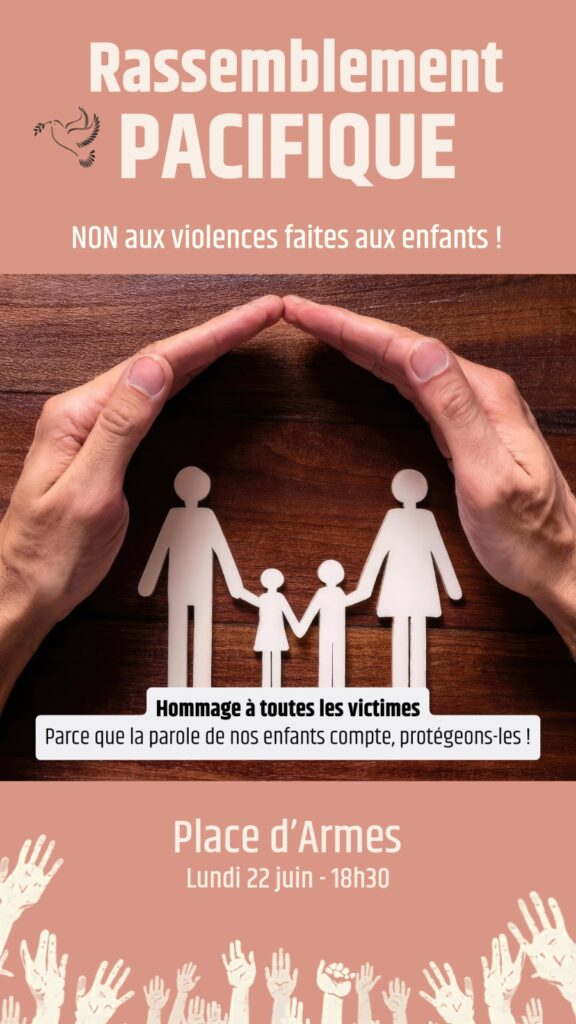 Lunedì 22 giugno, ore 18.30, in Place D'Armes a Monaco, manifestazione pubblica pacifica, a favore dell'infanzia abusata.