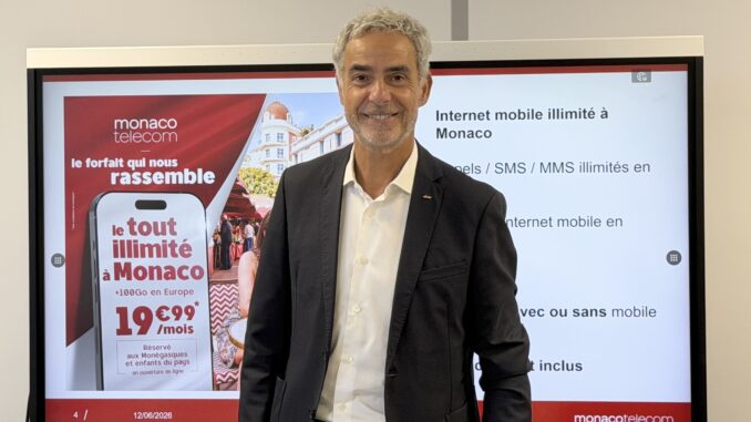 Martin Péronnet ha presentato alla stampa la nuova offerta mobile a 19,99 euro al mese monegaschi e Enfants du Pays e un rimborso per alcuni degli utenti MonacoTelecomTV.