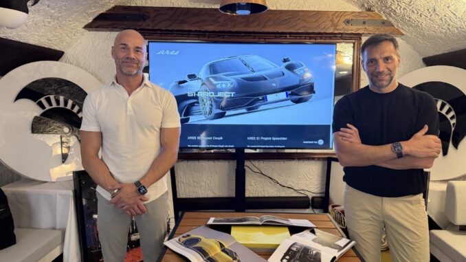 Mirko De Gaetano e Antonio Trotta fondatori di Ares Atelier presenti a Monaco per presentare la visione del lusso supercar personalizzato