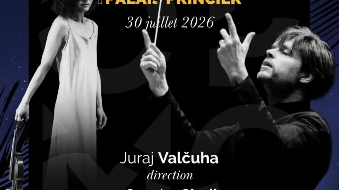 Concerto al Palazzo del Principe di Monaco: Juraj Valčuha dirige l'Orchestra, con la violinista Sayaka Shoji.