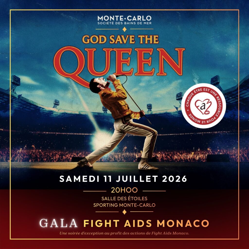 L’11 luglio la Salle des Étoiles ospita il Gala di Fight Aids Monaco: cena, spettacolo, look alla Freddie Mercury e solidarietà.