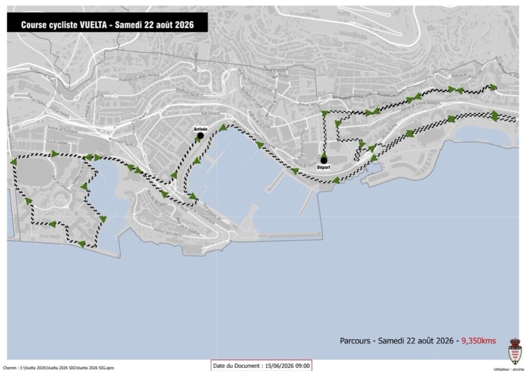 Vuelta 2026:
Il percorso della gara a cronometro a Monaco