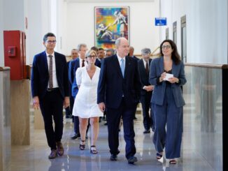 Visita del Principe Alberto II al liceo Albert Ier che riapre dopo la riqualificazione e ristrutturazione