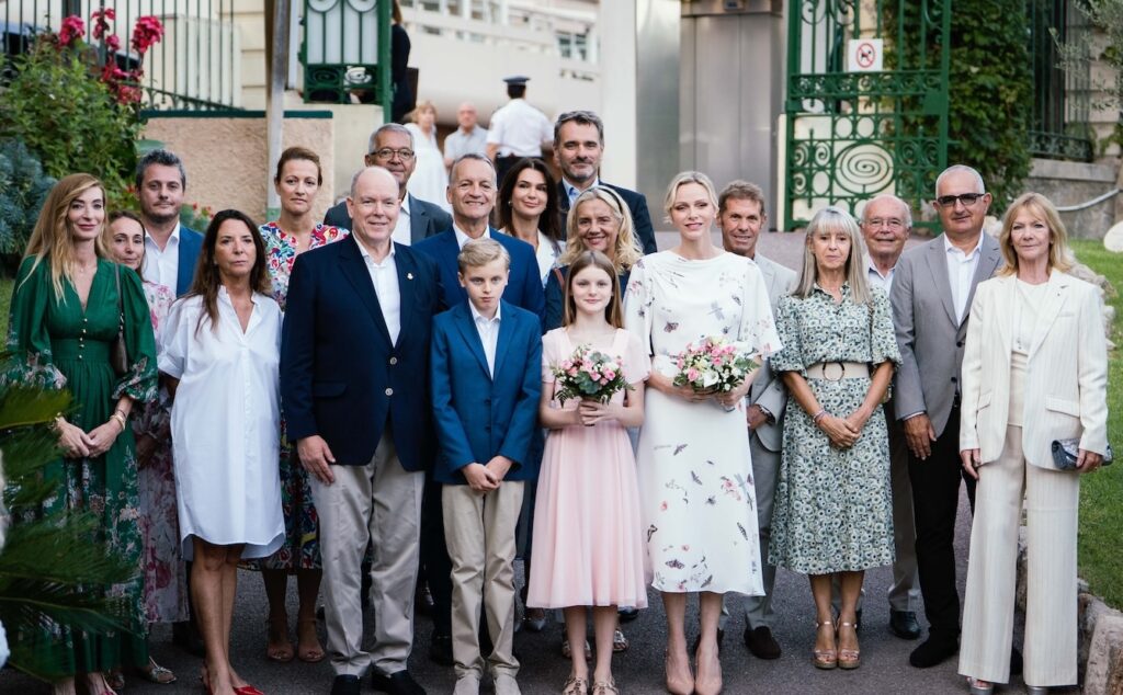 I Principi con il sindaco di Monaco Georges Marsan e parte della giunta comunale