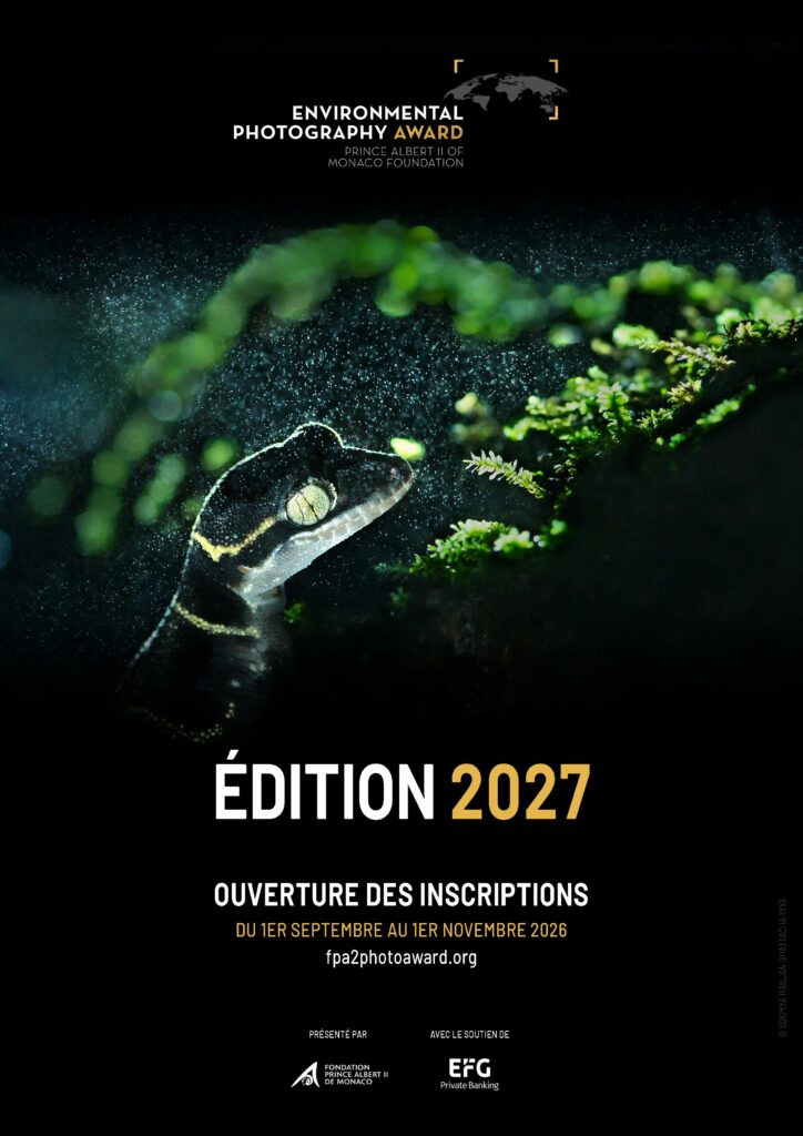 la Fondazione Principe Alberto II di Monaco ha lanciato l'edizione 2027 del suo Premio internazionale di Fotografia Ambientale.