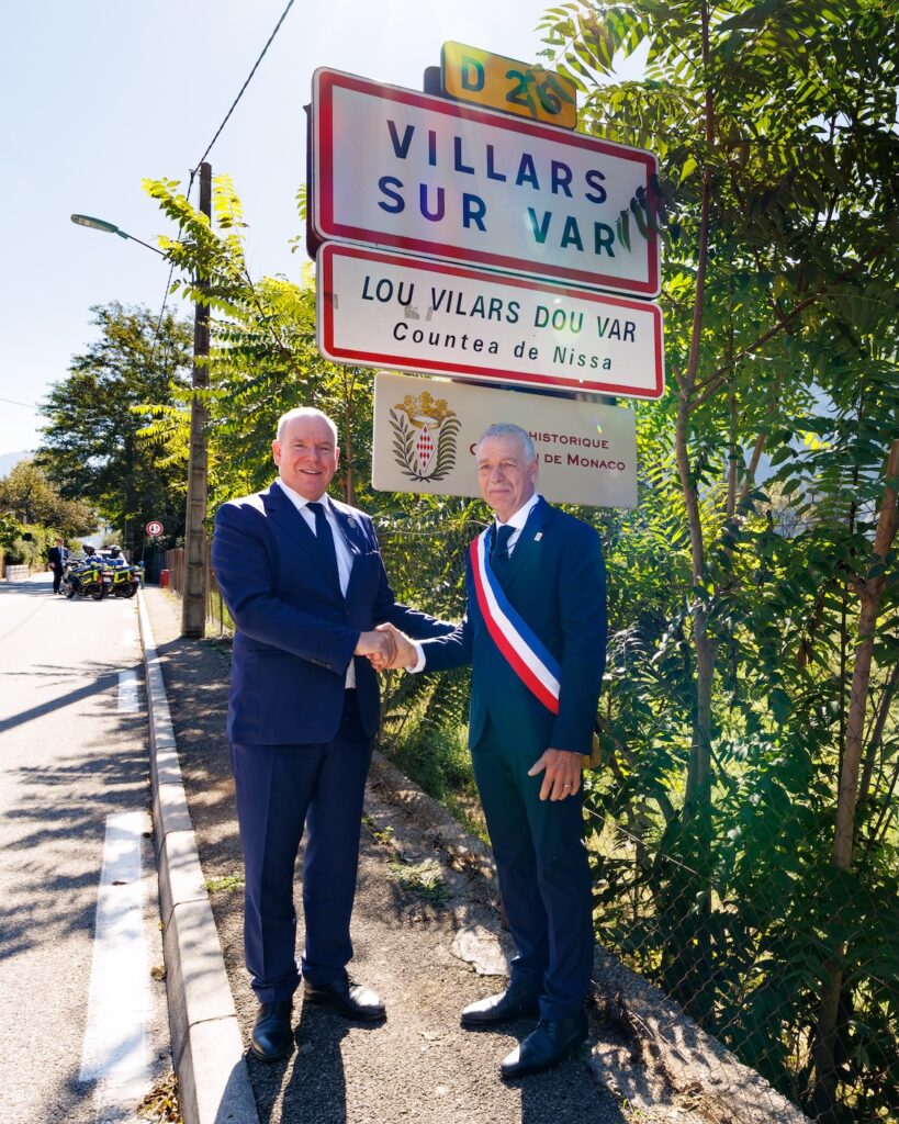 IL PRINCIPE ALBERT II SULLE in visita a Villars sur Var