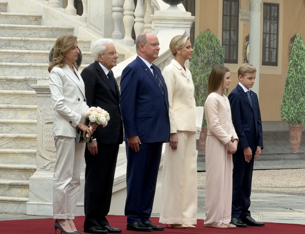Sergio e Laura Mattarella e i Principi di Monaco.