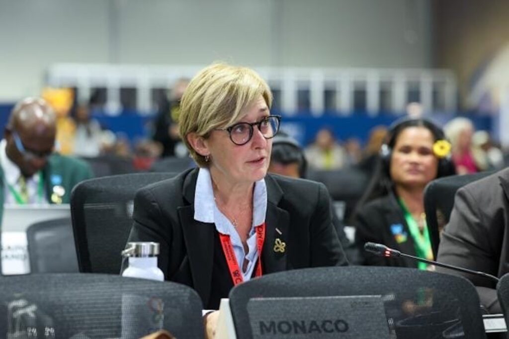 Il Ministro dell'ambiente, urbanismo e infrastrutture, Céline Caron-Dagioni alla COP17 ad Erevan.