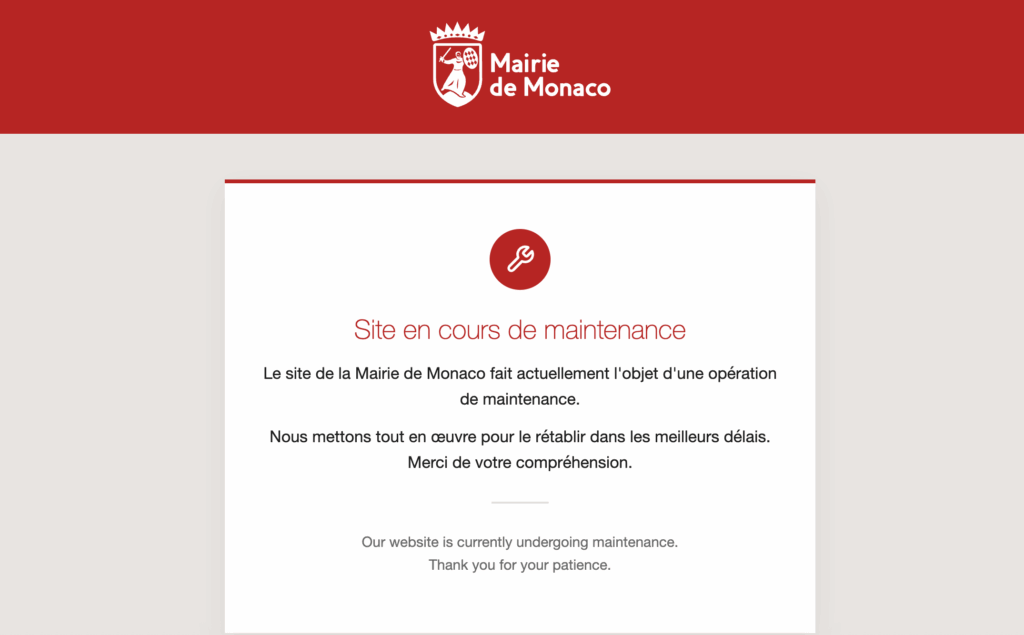 I siti internet del comune di Monaco fuori servizio per Manutenzione