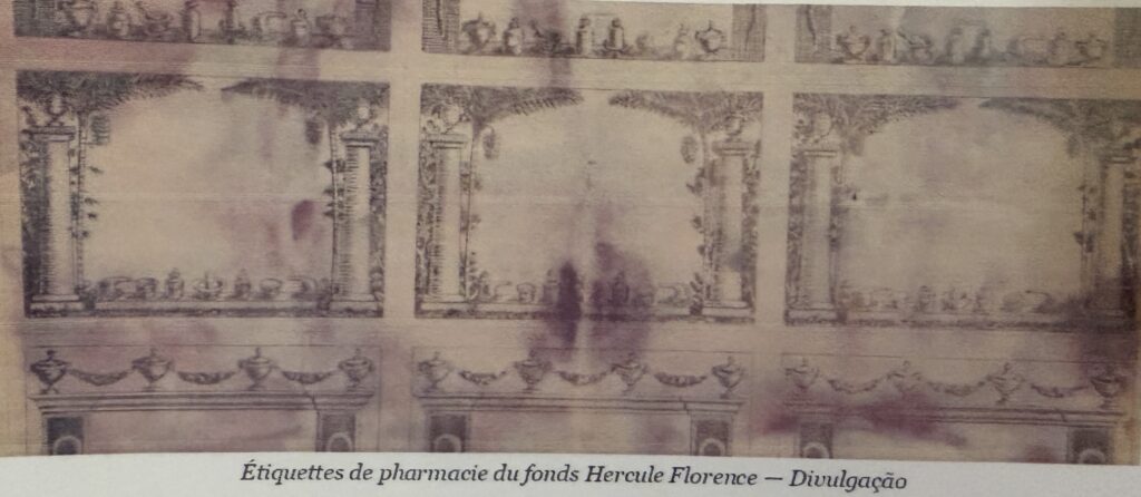 Etichette farmaceutiche realizzate da Hercule Florence