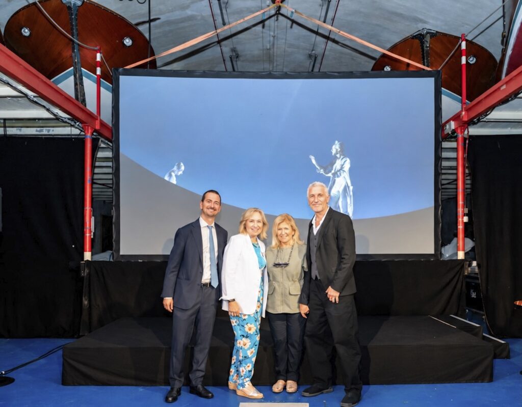  Leonardo Fabbri, Maria Betti, Lia Riva, Geoffroy Staquet foto di gruppo alla serata di Dante Alighieri Monaco